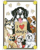 Can't love them enough! This clever canine cross stitch design with six adorable dogs has everything you need to add dog-loving personality to your home! The vibrant colors and whimsical pups brighten your home and your day! Enjoy stitching them for yourself or as gifts for your pup-loving friends and family.