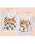 Buttons & Bow Bib Pair: This pair of bibs shows what's important to a toddler at mealtime.