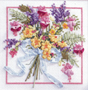 Flowers and Ferns - Silk Ribbon: Enjoy this special bouquet in a wonderful mix of cross stich and silk ribbon.