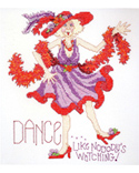 Hat Dance: Our red hat lady is ready for a night out dancing.