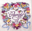 Pansy Wreath - Silk Ribbon: An easy to do silk ribbon project, great for beginners.