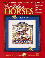 Hop on your favorite steed and enjoy a vicarious carousel ride as you stitch these cross stitch designs celebrating special holidays throughout the year...Valentine's Day, Easter, Fourth of July, Halloween, Thanksgiving, and Christmas. These delightful carousel horses by Linda Gillum are extraordinary examples of her award-winning needlework.