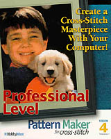 Pattern Maker is an easy-to-use Windows program that lets your imagination be the only boundary to creating personalized cross-stitch. You can easily make an original design by "virtually" stitching it with the mouse. You can also create a design by converting your scanned photographs.
