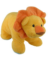 Soft enough for babies, these animals easily go from toy to comfy pillow with a pull on the Velcro tab.