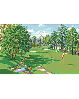 Take a swing at this golf course design for cross-stitch and make a hole-in-one.