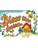 Celebrate your home and family with this thoughtfully created cross stitch sign that brightens your living space with heartwarming charm. 