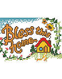 Bless This Home - PDF: Celebrate your home and family with this thoughtfully created cross stitch sign that brightens your living space with heartwarming charm. 