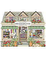 What a charming and cozy Victorian style boutique! The Needlework Shoppe is open for business. A great place to peruse and each room is filled with those special tools and projects for the crafter! This detailed classic design is a great companion to our Antique Shoppe design. Makes a wonderful addition to your sewing or craft room.
--
