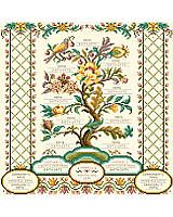 This heirloom family registry is our most elaborate and detailed family tree design ever created by Kooler Design. It includes all family members for four generations. A perfectly personalized family tree will be cherished. 