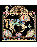 Mother's May Fancy Carousel Horse - PDF: Take a magical spin on a merry-go-round with this vintage inspired carousel horse cross stitch.

