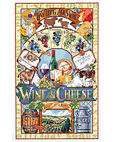 Wine and Cheese "Live Long Age Well" Enjoy this counted cross stitch design by Kooler Design studio, Nancy Rossi. Wine and Cheese never looked so good!