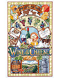 Wine & Cheese: Wine and Cheese "Live Long Age Well" Enjoy this counted cross stitch design by Kooler Design studio, Nancy Rossi. Wine and Cheese never looked so good!