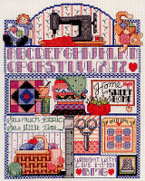 A stitcher's tools of the trade sampler