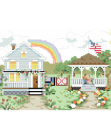 Winter Frost, Spring Rainbows, Summer Gazebo, and Fall Leaves. 