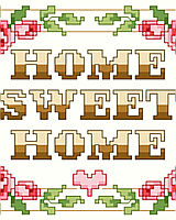 The epitome of classic cross stitch, ‘Home Sweet Home’ says it all and will fit into any traditional or retro décor. 
