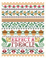 The epitome of classic cross stitch, ‘Expect a Miracle’ says it all and will fit into any traditional décor.   