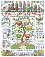 Our most ornate and detailed family tree theme samplers by designer Sandy Orton will be an heirloom for generations to come.
