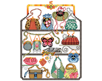 Cleverly dimensional! A collection of stunning purses in Counted Cross-Stitch