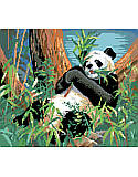 Panda - PDF: Add a pop of charming and cute style to your little one's room with this must-have panda cross stitch art. Showcasing a cuddly panda this design adds a welcoming touch to any empty wall.

