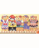 Enjoy this group of friendly teddy bears as they brighten up your room.