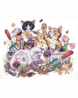 Join these feline gardeners in planting for the spring.