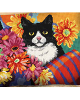 Pretty Kitty hiding in the flowers!