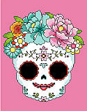 Sugar Skull Pink - PDF: For centuries, people have honored the lives of those who came before them with colorful and bright sugar skulls during Day of the Dead celebrations in Latin America. 