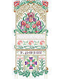 Le Jardin Sampler - PDF: Make your spring fling last all year long with a display of exotic orchids. Even when your outside plants fade, these garden favorites will still be blossoming inside your home. This design uses four specialty Kreinik threads. 
