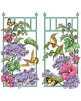 Morning is such a peaceful time of day, time to take in all the beautiful sights of nature while enjoying that first cup of fresh roast coffee. This pair captures that moment and lets you embrace it. Features hummingbirds diligently exploring the fresh flowers at daybreak.