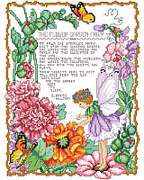 Enjoy spring all year long with this enchanting flower garden fairy poem design by Barbara Baatz Hillman. The sweet fairy is surrounded by lovely flowers, buds and butterflies. Adds a magical touch to any home, for your avid gardener or special girl.
