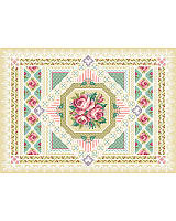 A selection of specialty stitches will add variety and interest to this sampler in counted cross-stitch. Stitched on sea foam green Aida cloth, this design will pop out at you when you stitch it.