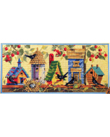 Birdhouse Needlepoint design by ©Nancy Rossi for Kooler Design Studio.