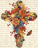 Autumn Floral Cross