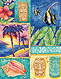 Tiki Tropical Collage: TIKI TROPICAL COLLAGE Remembering that great vacation, or a picture to put at the beach house. Thinking of warm summer days Design by Andrea Tachiera from Kooler Design Studio