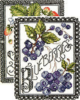 "Blackwork Berries", comes in a set of two. What is a strawberry without a blueberry? The set will accent any room in your house, or give to someone special as a gift. 