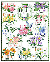 One of Kooler Design Studios most perennial designs, Flowers of the Month looks great as a sampler or as separate small motifs to celebrate a year in flowers.  Designer Nancy Rossi captured each flower so well and beautifully.