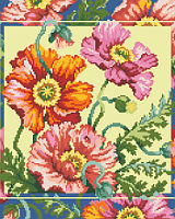 Here is another gorgeous classic floral design by our designer Barbara Baatz Hillman that just pops with brilliance.
