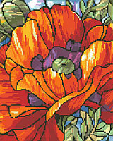 Our Stained Glass Poppies is a striking design by Nancy Rossi.