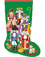 A nutcracker for a stocking for Christmas, what more could a little girl or boy want? This unique motif combines a variety of classic nutcracker designs from around the world.  