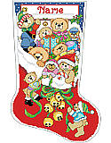 Jingle Bear Stocking - PDF: Creating a cheerful Christmas look has never been easier. With our cuddly bears stocking design and jolly jingle bells spilling out, you can add a fun touch to you décor, or wrap it up for a gift.
