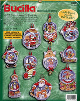 This set of snow domes ornaments is a companion piece to the snow domes stocking.