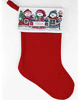 A collection of snow "flakes" lend their smile-inducing charm to inspire joy and happiness for busy holiday revelers. This stocking topper is ready for stitching. NO ASSEMBLY REQUIRED.