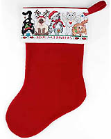 Santa "Claws" wishes a "Meowy Christmas" to one and all! Our litter of kitties on this stocking topper is ready for stitching and is great to hang on the mantle and fill for visiting holiday guests. NO ASSEMBLY REQUIRED!