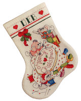 Our mice are stirring around putting finishing touches on their stocking.
