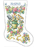 This stocking designed for the gardener in your life blooms with color and cheerful blossoms. Reward that green thumb with this gorgeous heirloom stocking that will be cherished for a lifetime.