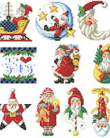 Old world Santas abound in this delightful collection of I Love Santa ornaments. 10 charming designs with motifs of stars, moons, sleighs and more will look great hanging from a traditional tree.