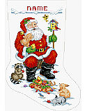 Santa and Animals Stocking - PDF: The best gift of all! Caring and sharing the gifts of love, food for the soul;