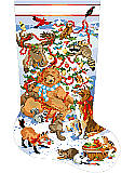 A Wild Life Christmas Stocking - PDF: Wild animals come together to help decorate their own Christmas Tree in the snow. 