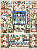 Home For The Holidays Sampler - PDF: Let’s stay Home for the holidays with this charming and welcoming Scandinavian style Christmas sampler design by Sandy Orton. 