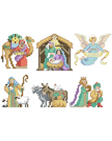 Nativity Ornaments - Cross Stitch PDF Download Chart